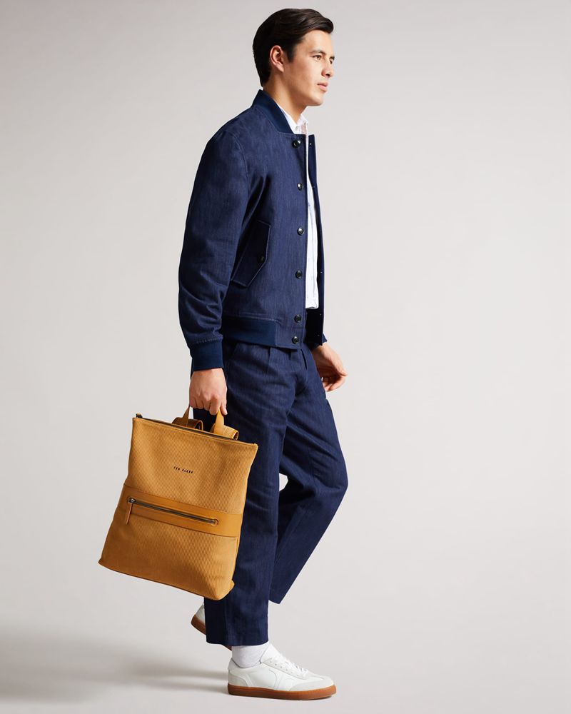 Ted Baker Tonne Corduroy Mocka Ryggsäck Herr Natural | XHL-597324