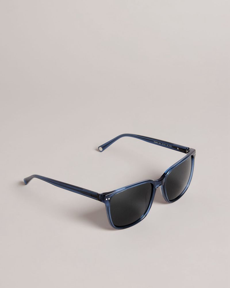 Ted Baker Towll Tms099 Square Clear Solglasögon Herr Marinblå | WJG-854312