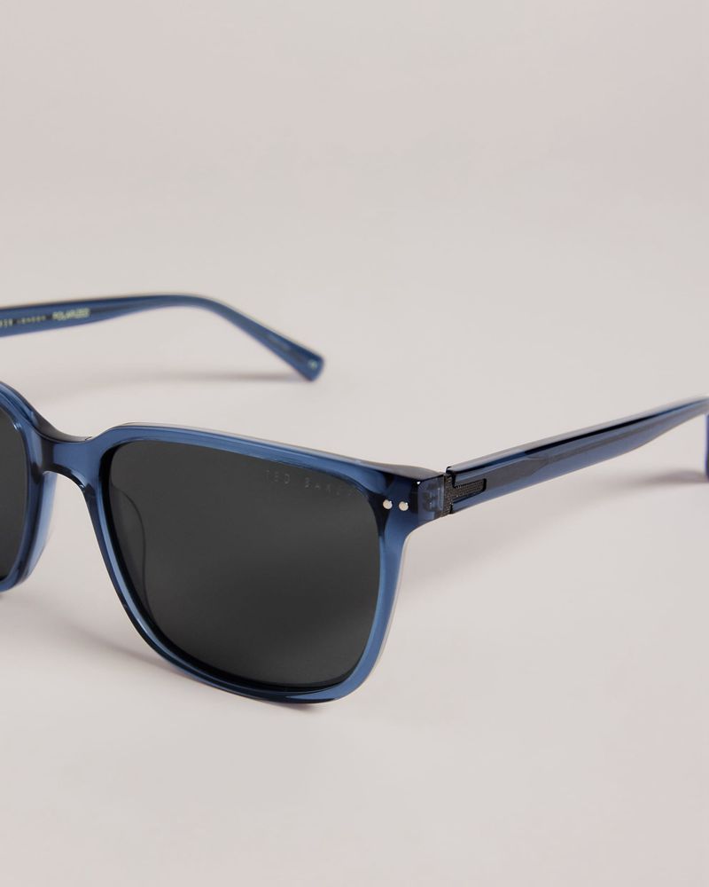 Ted Baker Towll Tms099 Square Clear Solglasögon Herr Marinblå | WJG-854312