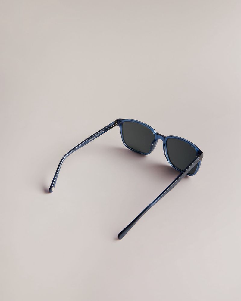 Ted Baker Towll Tms099 Square Clear Solglasögon Herr Marinblå | WJG-854312