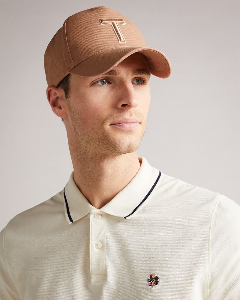 Ted Baker Tristen Baseball Cap Hatt Herr Natural | RZH-673519