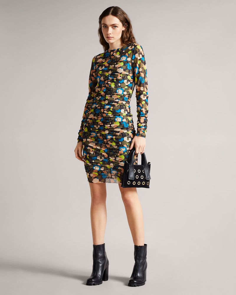 Ted Baker Ttinna Ruched Front Klänning Dam Svarta | YBJ-732415