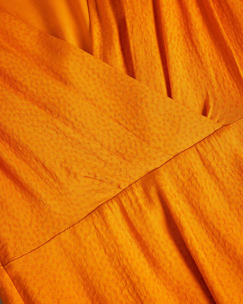 Ted Baker Tulipi Panelled Midi Tea Klänning Dam Orange | CWP-965743