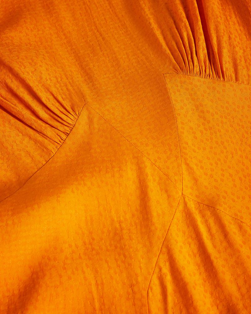 Ted Baker Tulipi Panelled Midi Tea Klänning Dam Orange | CWP-965743