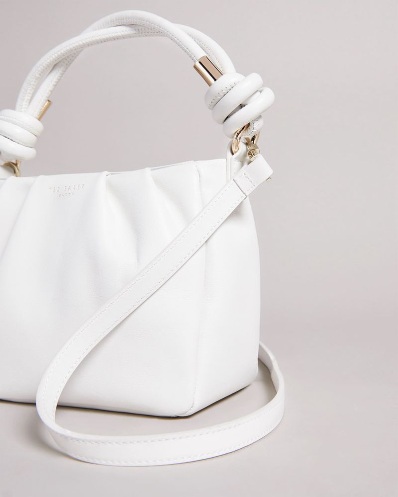 Ted Baker Twili Twisted Handle Mini Grab Crossbody Väska Dam Vita | URT-713502