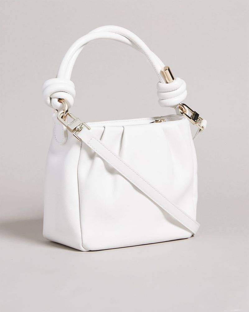Ted Baker Twili Twisted Handle Mini Grab Crossbody Väska Dam Vita | URT-713502