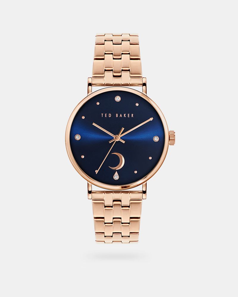 Ted Baker Twylyte Moon Detail Bracelet Rem Klocka Dam Rosegold | ISY-860725