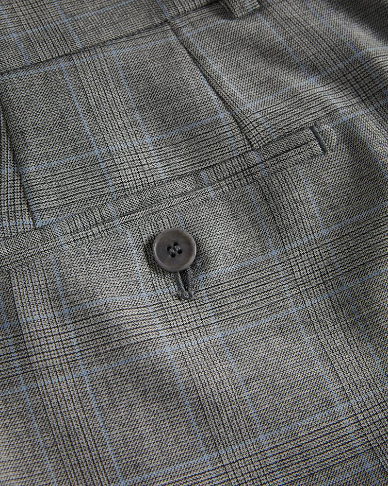 Ted Baker Tynets Slim Grey Blue Check Kostymer Herr Gray | PRE-479106