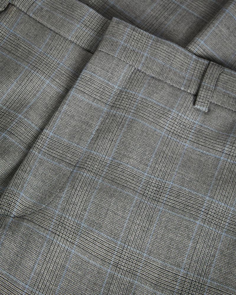 Ted Baker Tynets Slim Grey Blue Check Kostymer Herr Gray | PRE-479106