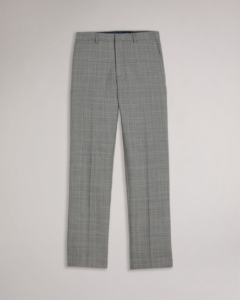 Ted Baker Tynets Slim Grey Blue Check Kostymer Herr Gray | PRE-479106