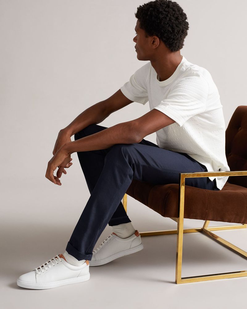 Ted Baker Udammo Leathers Sneakers Herr Vita | SNI-256174