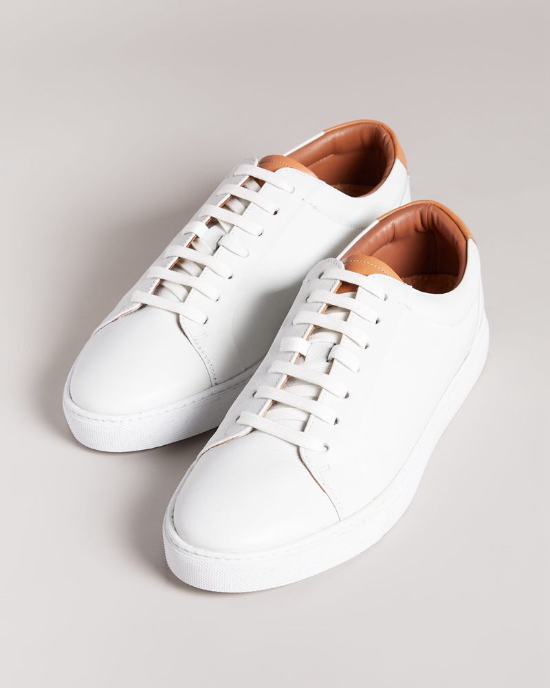 Ted Baker Udammo Leathers Sneakers Herr Vita | SNI-256174