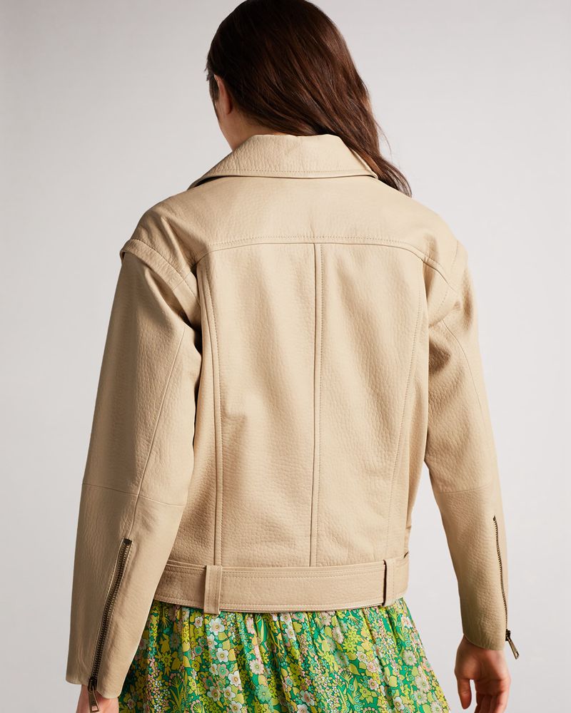 Ted Baker Valerii Oversized Biker Jacka Dam Vita | VCD-617259