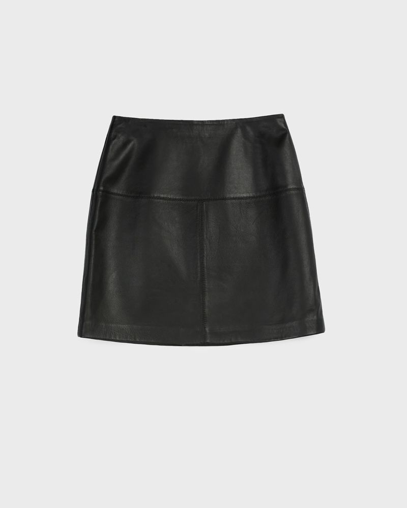 Ted Baker Valiat A-Line Läder Mini Kjolar Dam Svarta | BGJ-687245