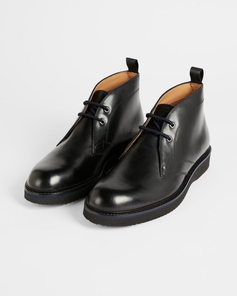 Ted Baker Vedro Kilklack Deserts Stövlar Herr Svarta | DYC-258107