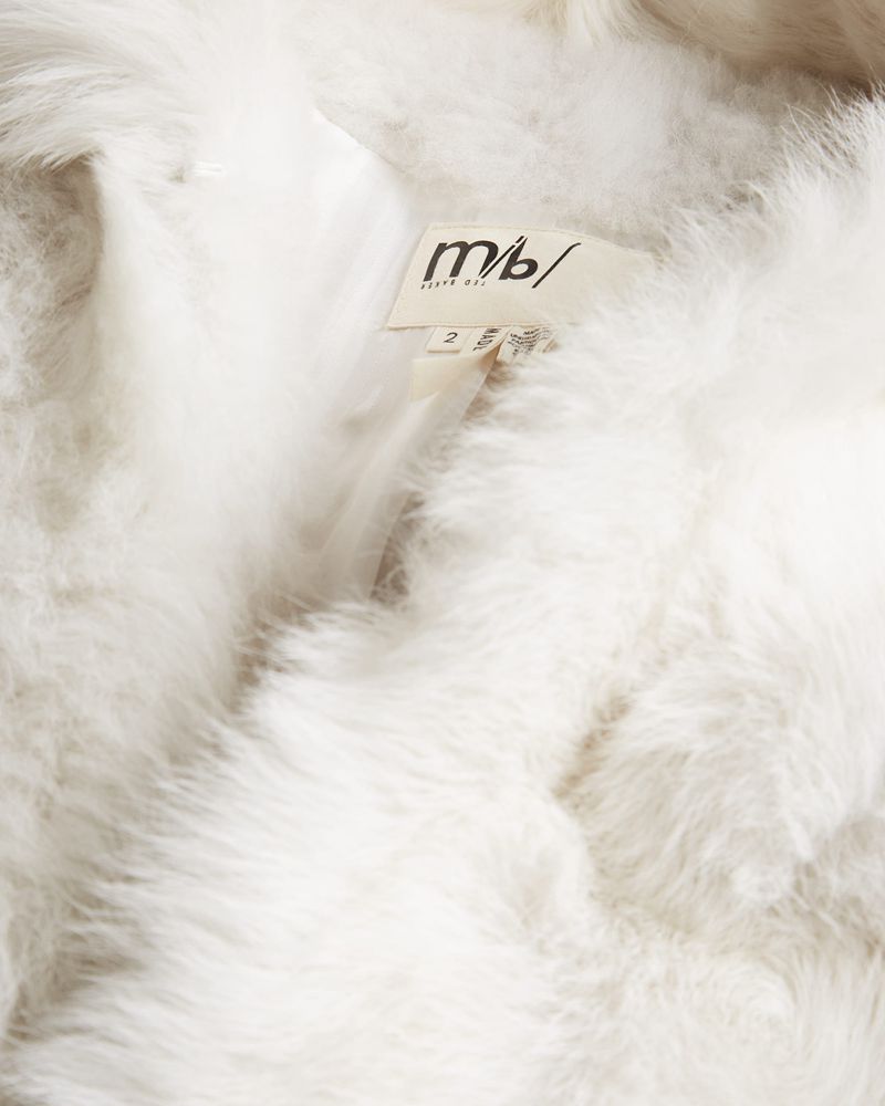 Ted Baker Velveti White Sheepskin Rockar Dam Vita | FKX-785420