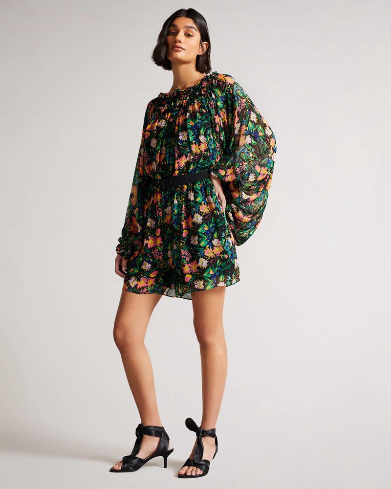 Ted Baker Verine With Exaggerated Blouson Sleeve Jumpers Dam Svarta | XDL-723048
