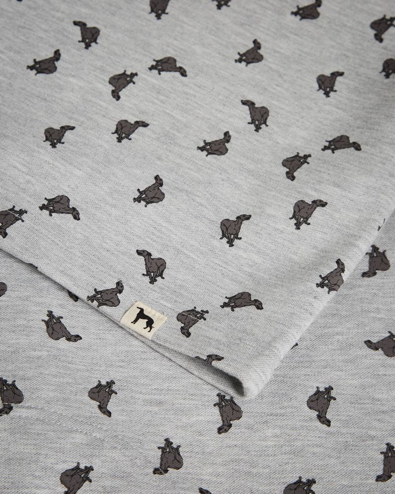 Ted Baker Vyner Mib Ditsy Whippet Polo Blast Herr Gray | ZAE-740916