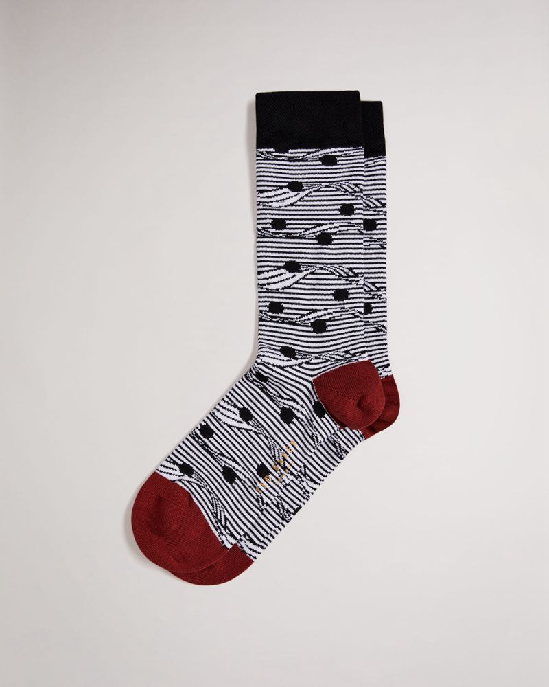 Ted Baker Wavspot Spot Wave Strumpor Herr Svarta | LNV-461037