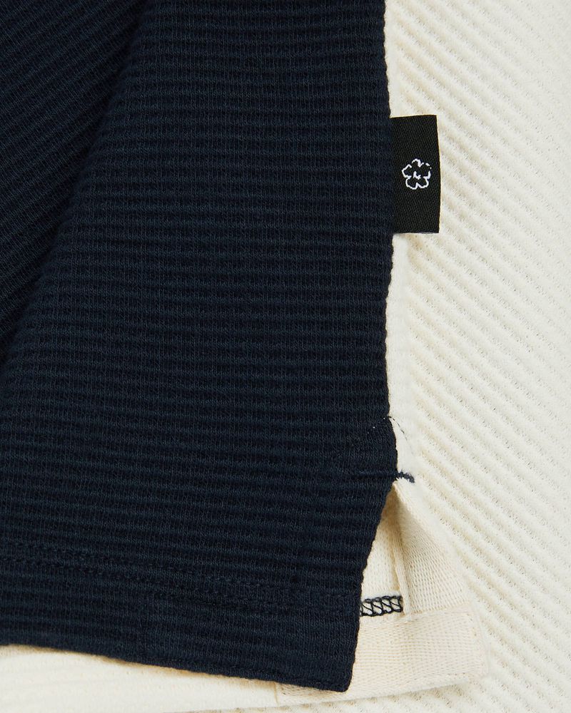 Ted Baker Wickam Waffle Knit Panelled Polo Blast Herr Marinblå | NYE-078125