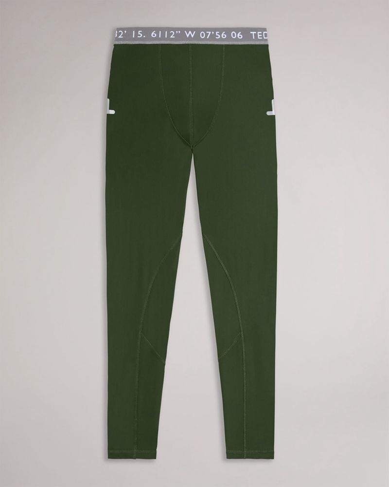 Ted Baker Wiggins Active Sport Leggings Byxor Herr Khaki | SPZ-501394