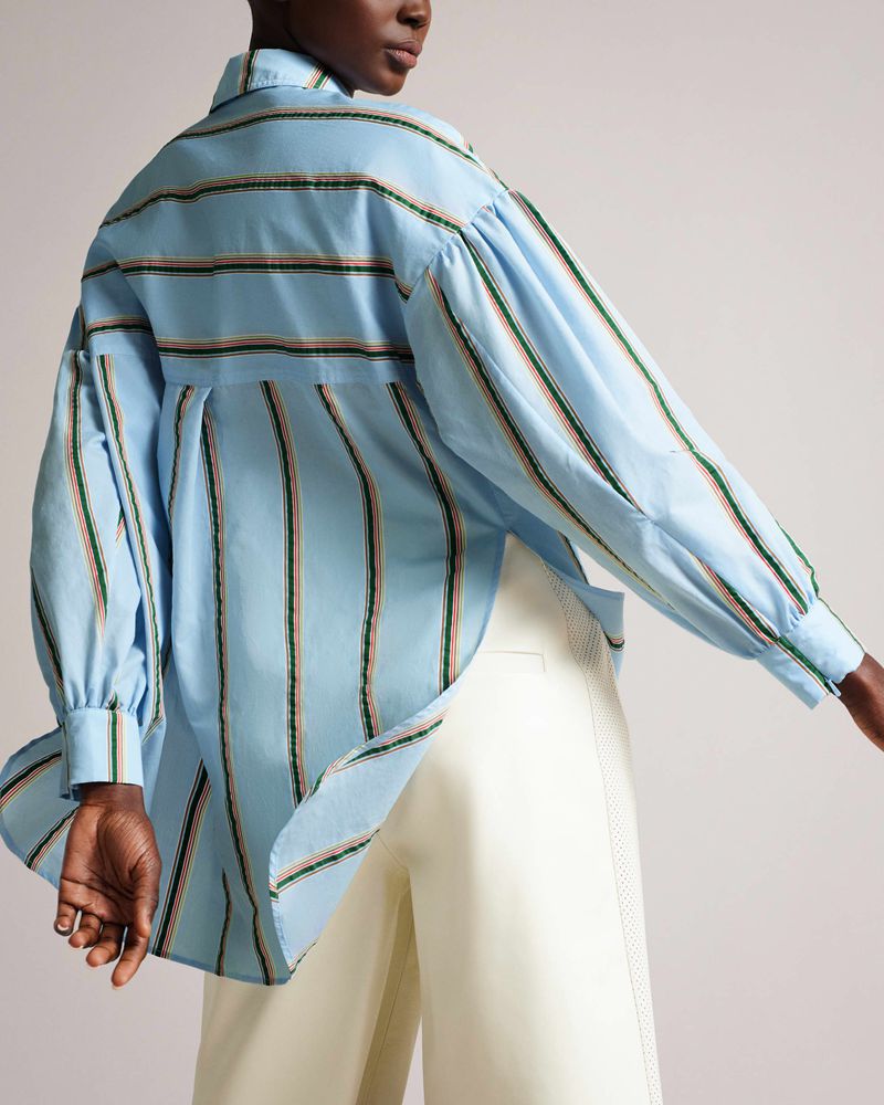 Ted Baker Ximena Striped Blast Dam Blå | IMQ-312586