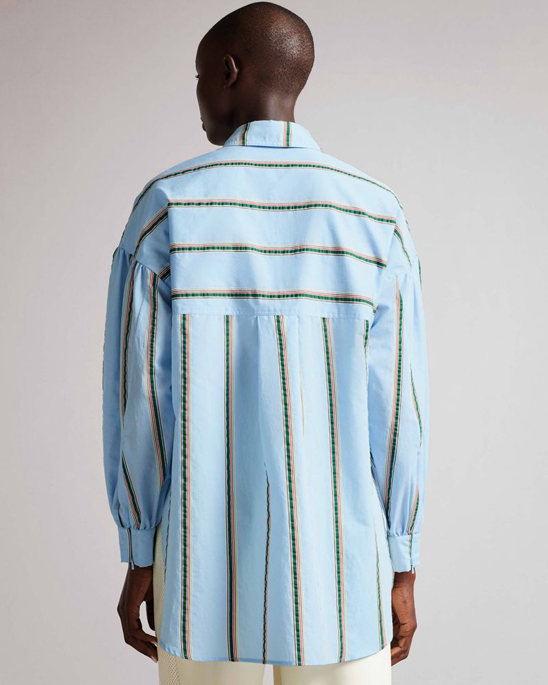 Ted Baker Ximena Striped Blast Dam Blå | IMQ-312586