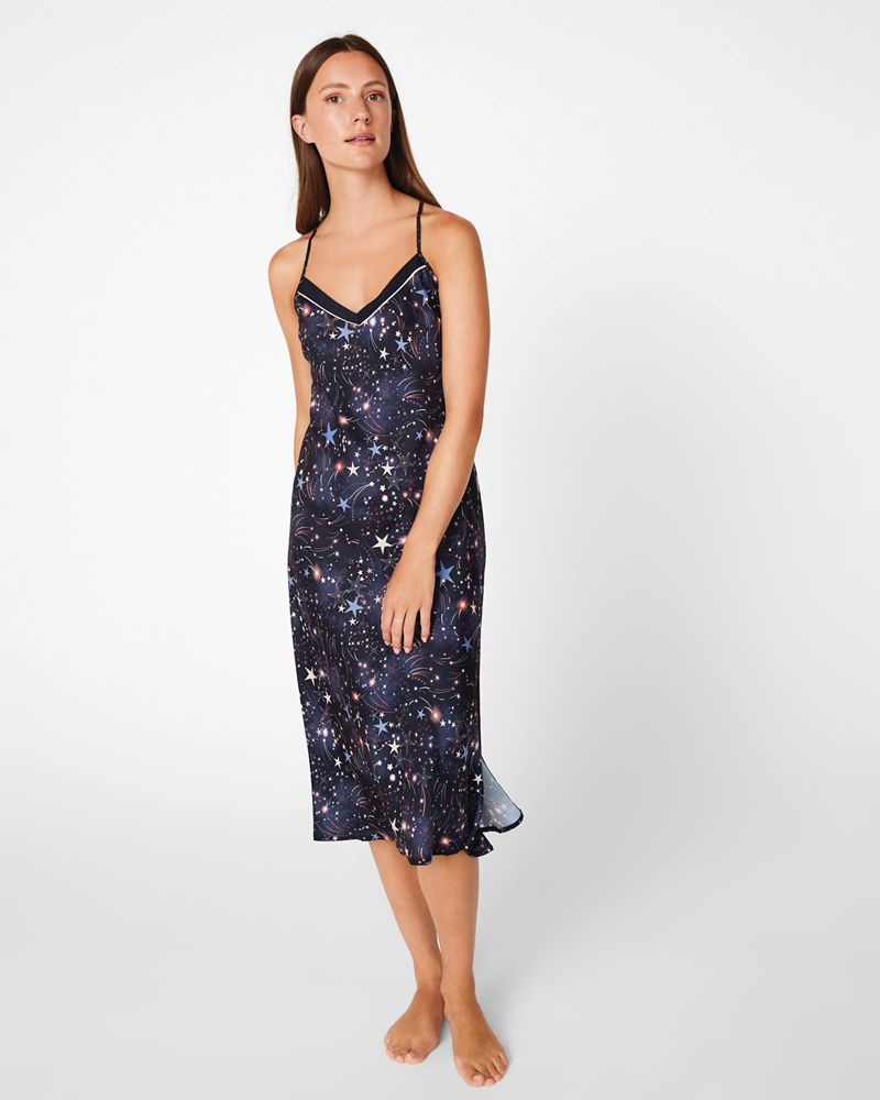 Ted Baker Yalt Star Chemise Nattkläder Dam Marinblå | BGQ-493105