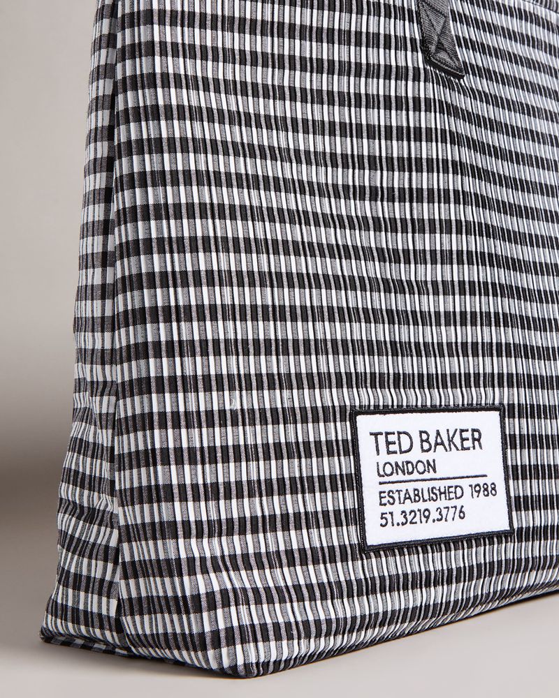 Ted Baker Yazcon Gingham Tote Väska Dam Svarta | NWQ-905167