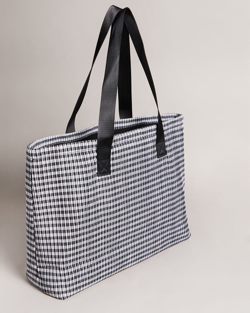 Ted Baker Yazcon Gingham Tote Väska Dam Svarta | NWQ-905167