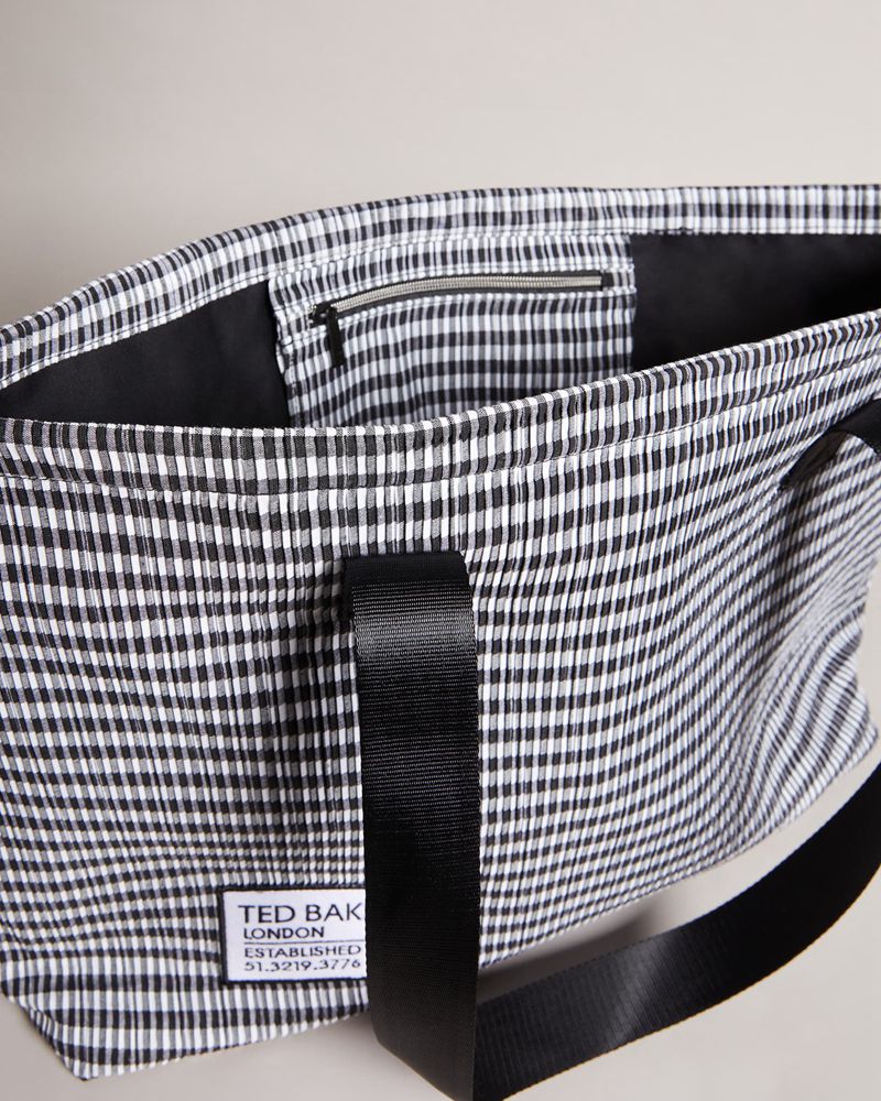 Ted Baker Yazcon Gingham Tote Väska Dam Svarta | NWQ-905167