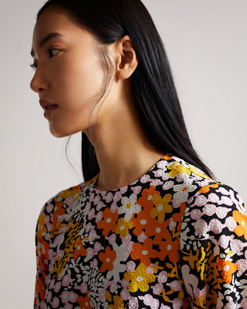 Ted Baker Yilena New World Balloon Leg With Open Back Jumpers Dam Svarta | GUY-978120