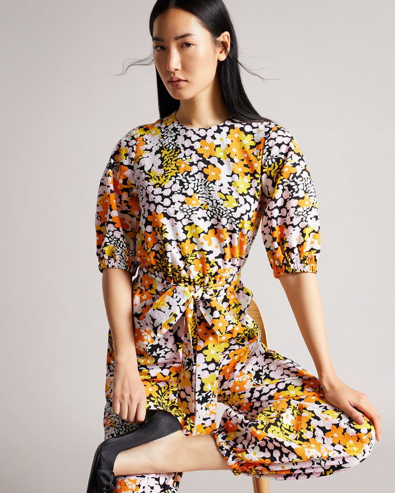 Ted Baker Yilena New World Balloon Leg With Open Back Jumpers Dam Svarta | GUY-978120