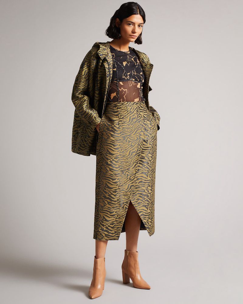 Ted Baker Zanthie Fixed Wrap Midi Kjolar Dam Svarta | ZGY-280967