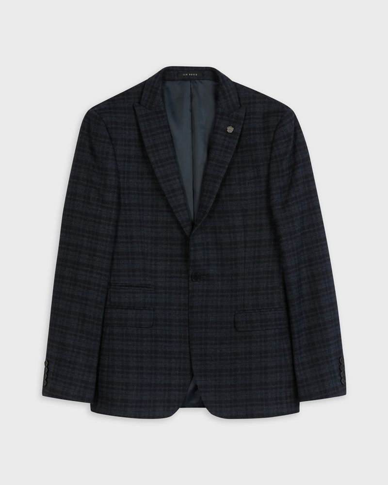 Ted Baker Zenjs Slim Fit Checked Kostymer Herr Charcoal | UKE-817560