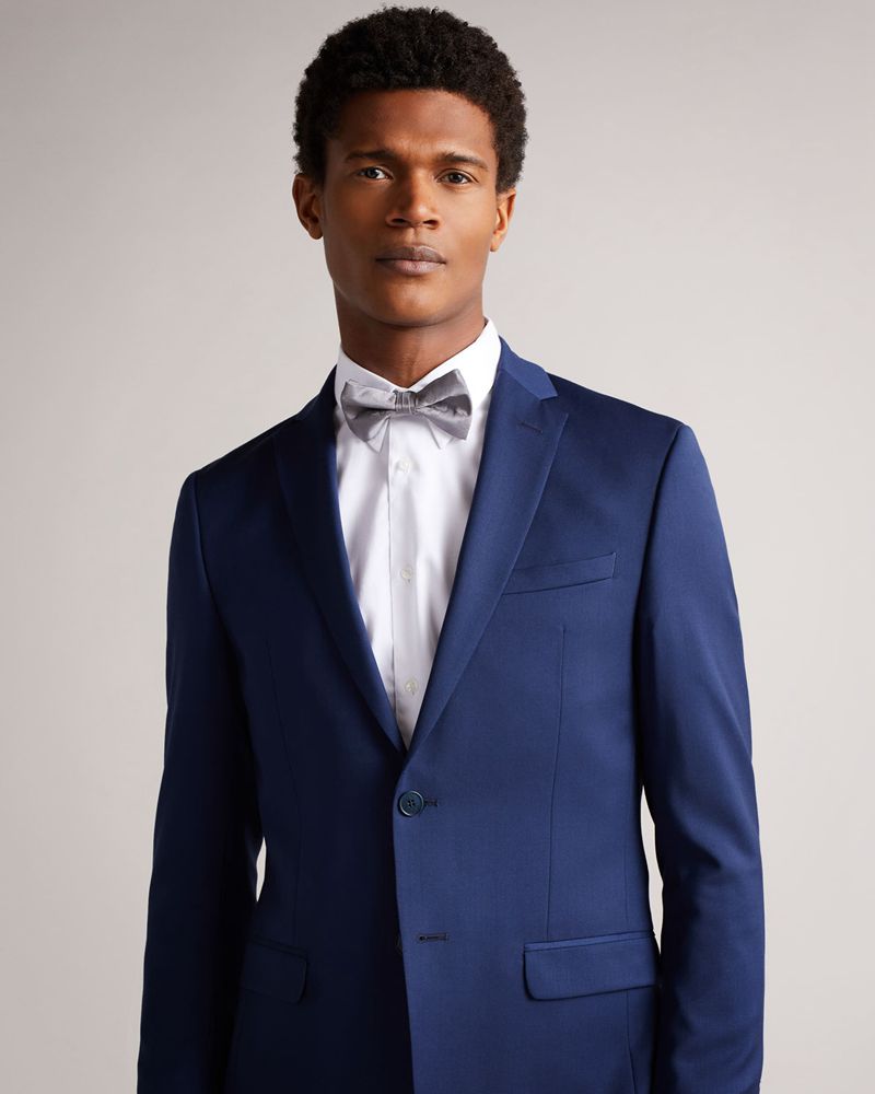 Ted Baker rel Magnolia Jacquard Bow Slipsar Herr Silver | OKH-513260