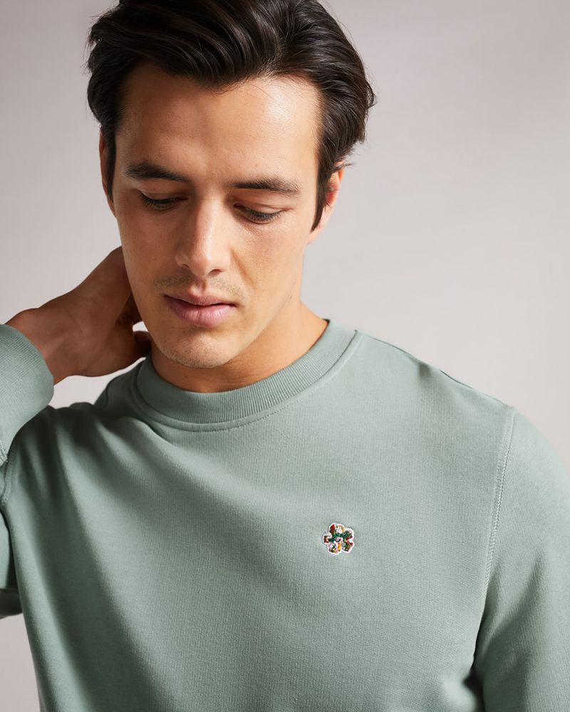 Ted Baker ton Long Sleeve Blast Herr Gröna | ANY-185204