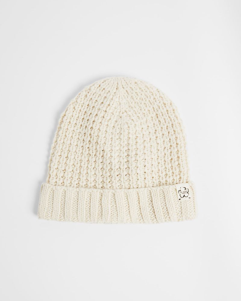 Ted Baker Beka Waffle Texture Beanie Hatt Dam Vita | GKB-735416