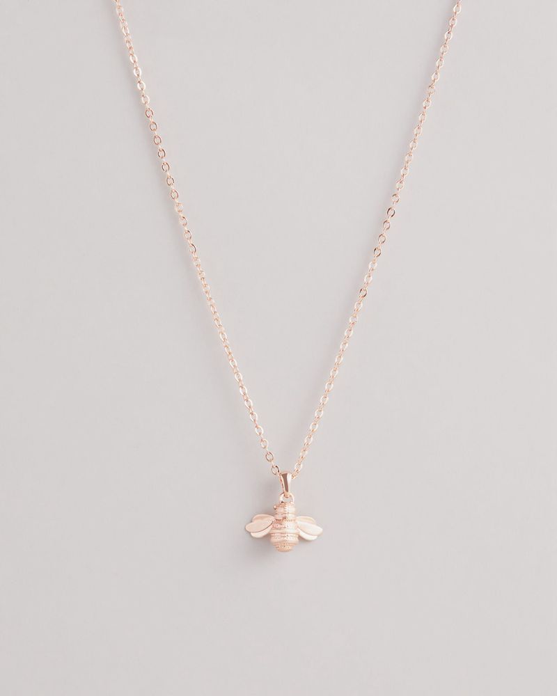 Ted Baker Bellema Bumble Bee Pendant Necklace Smycken Dam Rosegold | KAC-594763