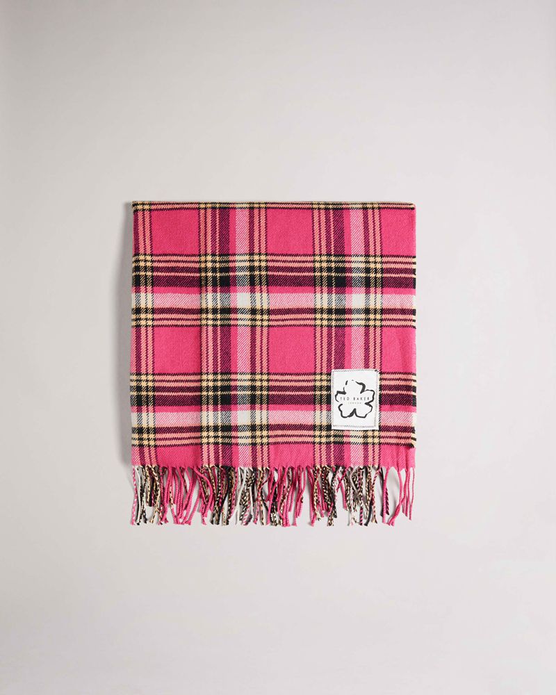 Ted Baker Betheni Mini Check Halsduk Dam Rosa | MJW-029341