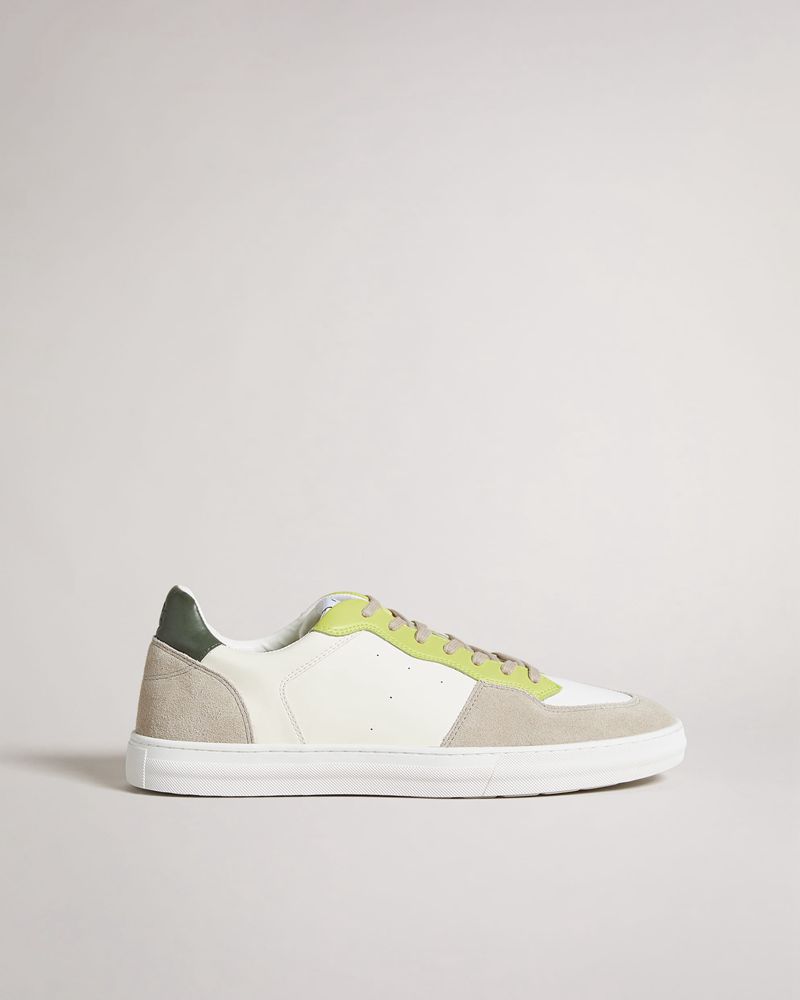 Ted Baker Brent Retro Cupsole Leathers Sneakers Herr Gula Gröna | GMP-427130