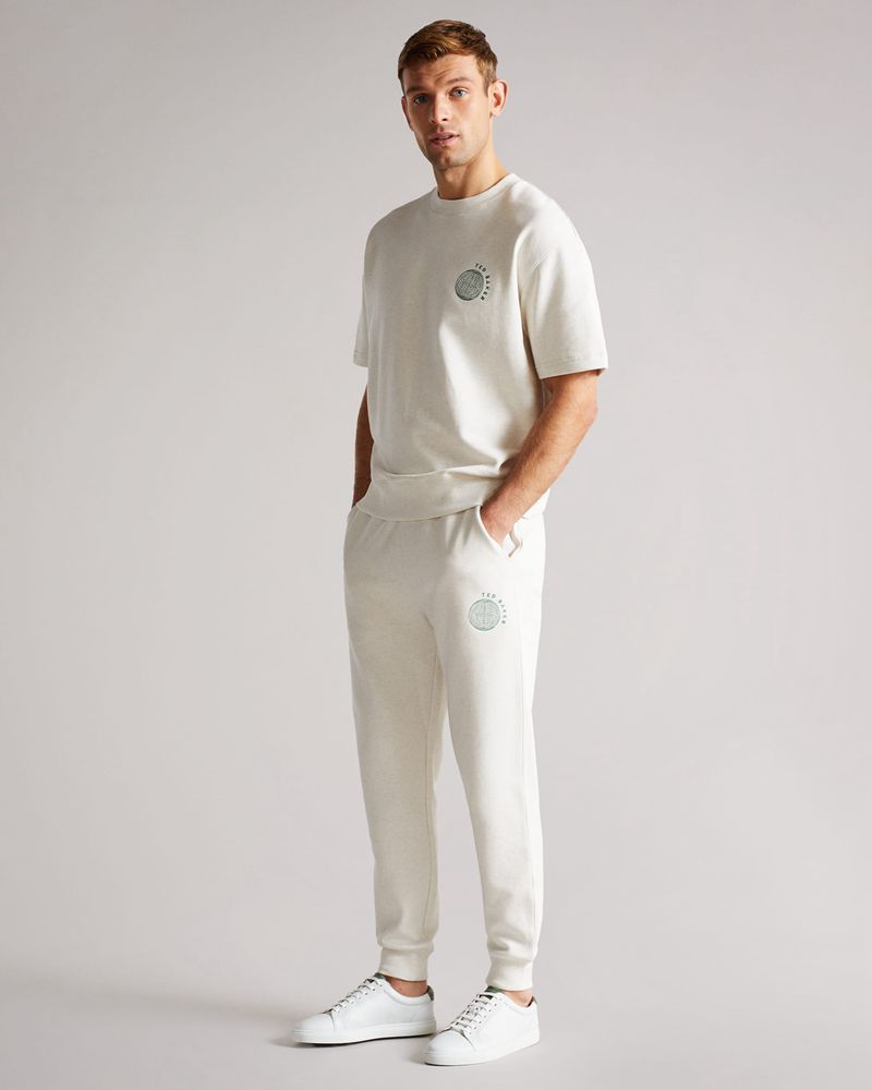 Ted Baker Carluke Jersey Jogger Byxor Herr Natural | HNY-465709