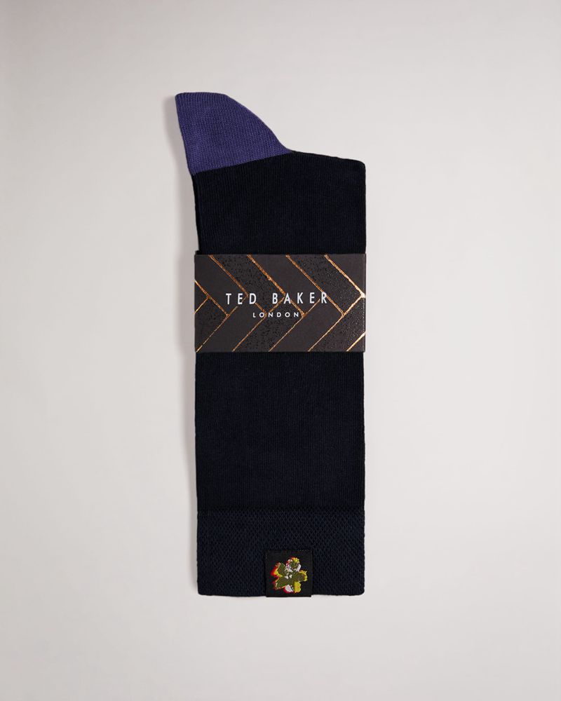 Ted Baker Clasic Plain Strumpor Herr Blå | PXK-109347