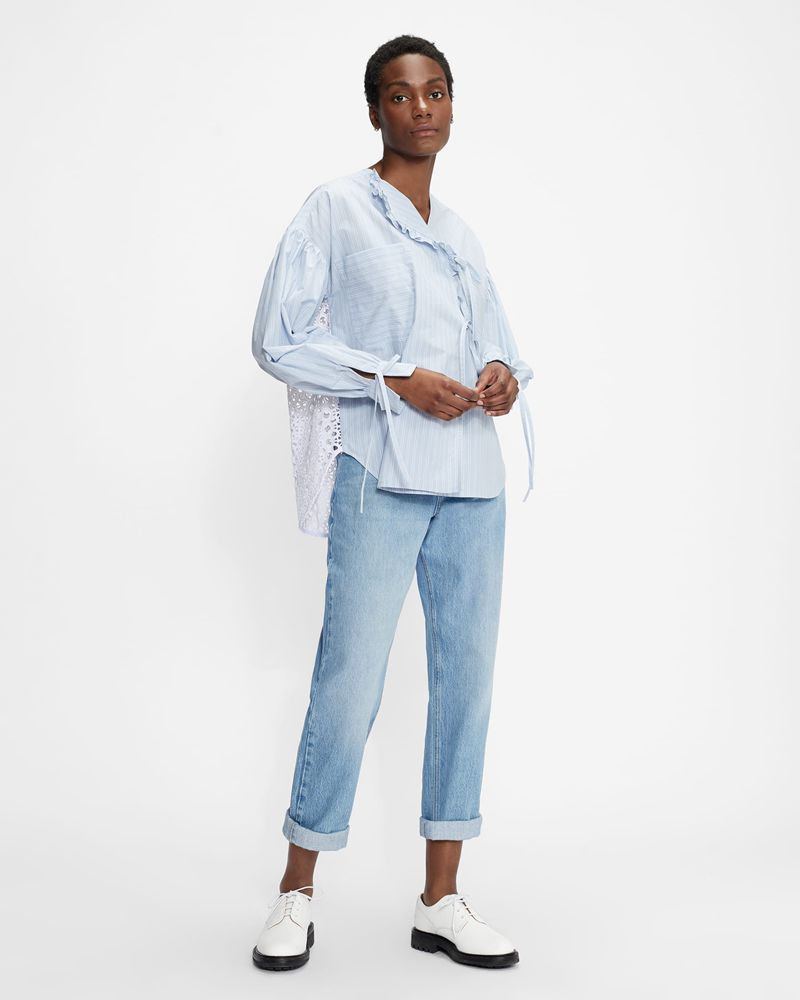 Ted Baker Cornwal Gathered Blast Dam Blå | HCP-051729