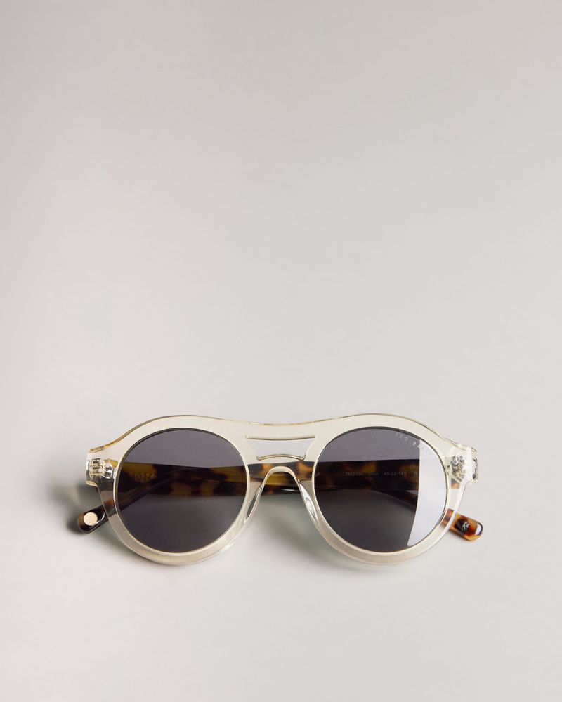 Ted Baker Divve Tms095 Plastic Tjock Round Solglasögon Herr Clear | TLG-406375