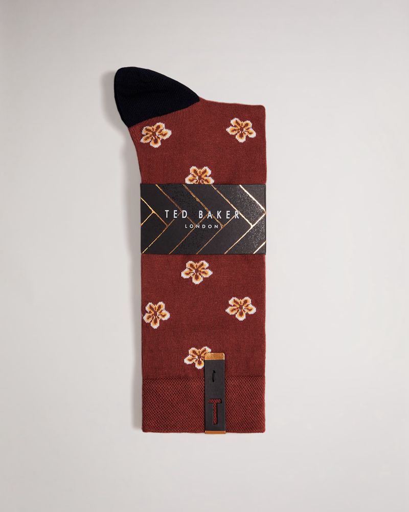 Ted Baker Flowgeo Geometric Flower Strumpor Herr Röda | OUJ-460935
