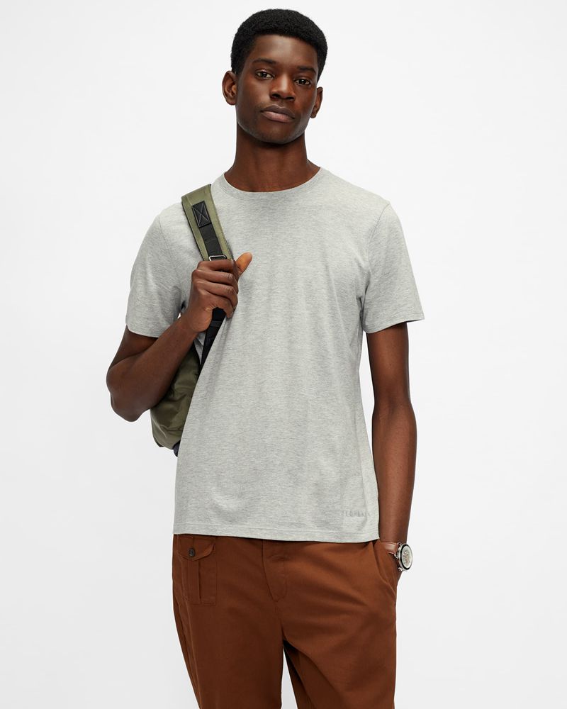 Ted Baker Funda Ss Regular Fit T Blast Herr Gray | KWQ-435672