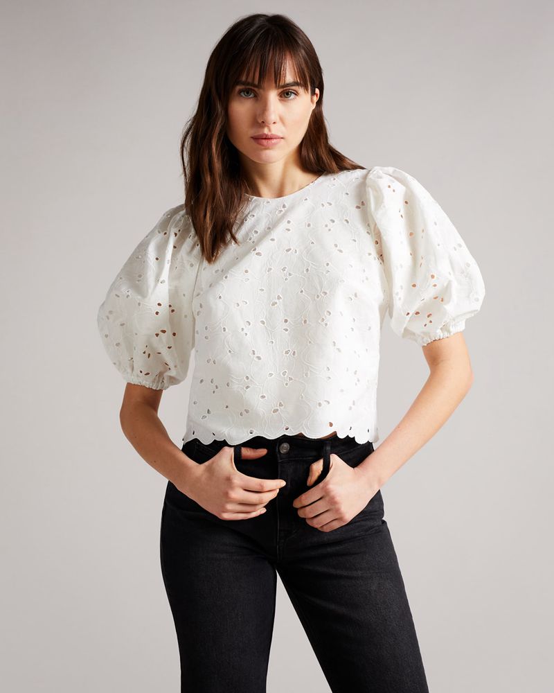 Ted Baker Inda Cropped With Puff Sleeve Blast Dam Vita | API-451768