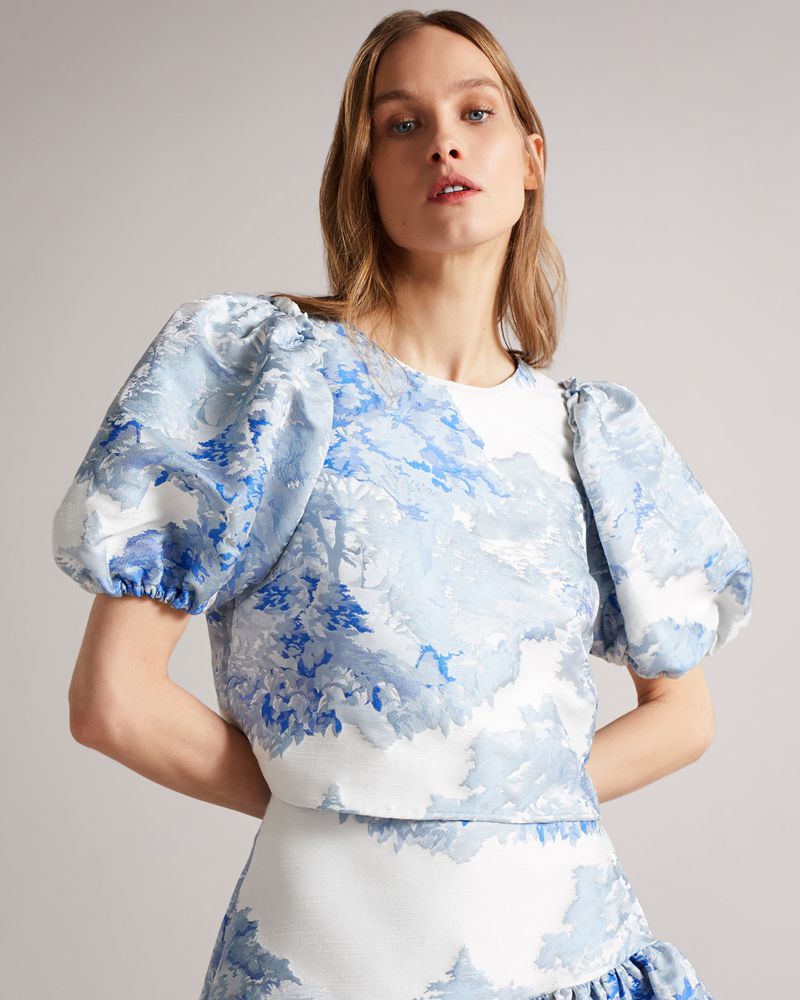 Ted Baker Ivria Cropped With Puff Sleeve Blast Dam Vita | IJL-913408