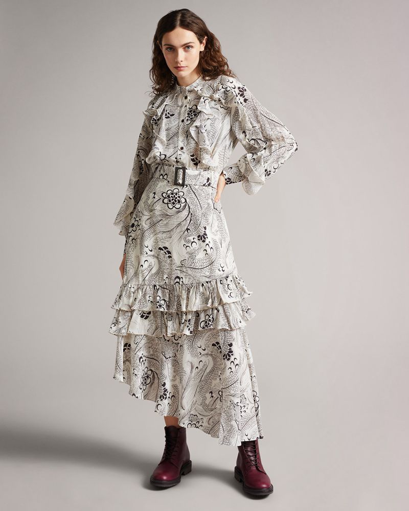 Ted Baker Kelanhi Frill Detail Kjolar Dam Olika Färger | YOV-935610